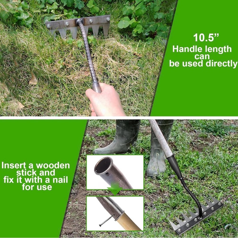 Garden Weeding Rake with 1 replacement. New - Picture 4 of 5
